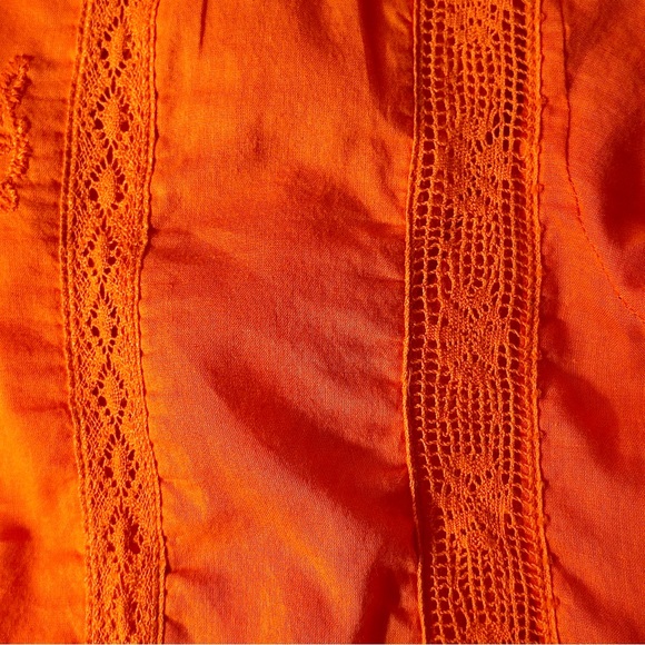 Free People Victorian Waisted Lace Inset and Embroidered Mini Dress Sz S/M - Picture 9 of 10